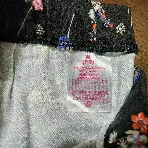 NWT No Boundaries Womens Ankle Legging Juniors Size M, L, XL Black Floral - Picture 5 of 5